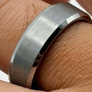 Silver Satin Finish Men’s Ring